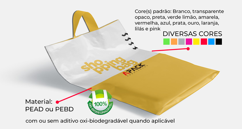 Sacola Alça Fita, Sacola Alça Fita Personalizada