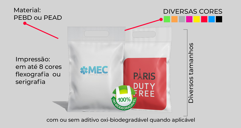 Sacola Alça Vazada Personalizada