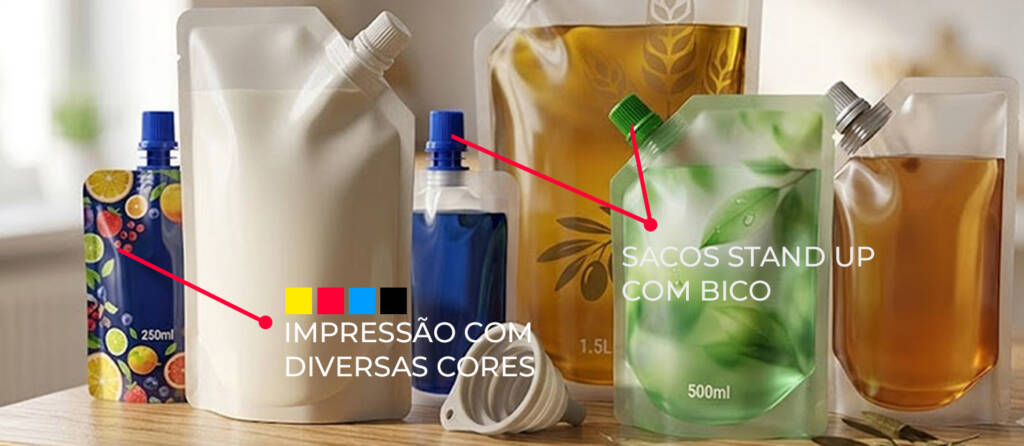 Sacos Stand Up com Bico