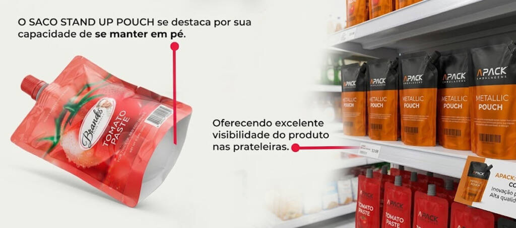 Saco Stand Up Com Bico Spout Pouch