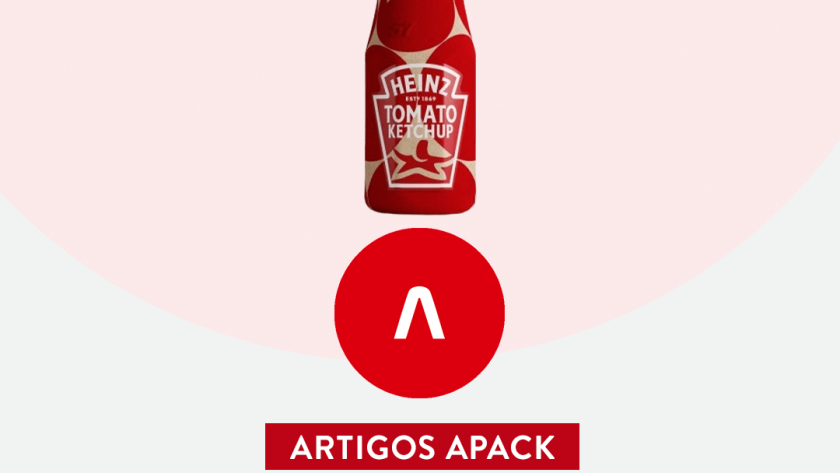 Banner com o título "Artigos Apack" e título do artigo com a embalagem da Heinz