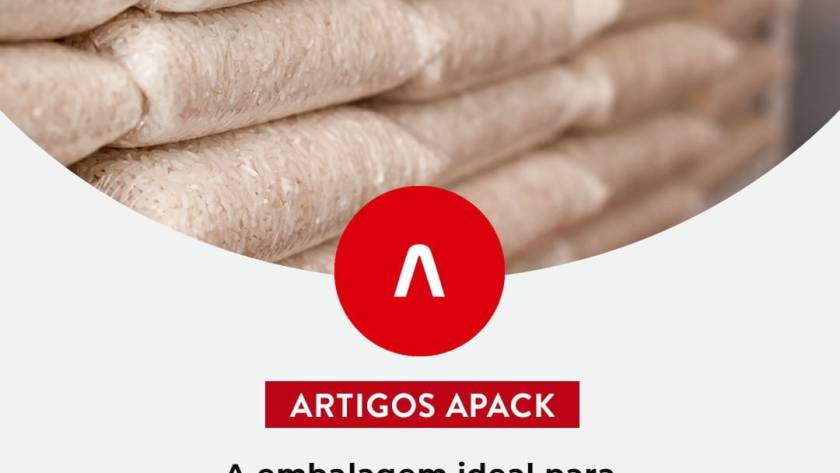 Banner da embalagem ideal para o empacotamento de arroz